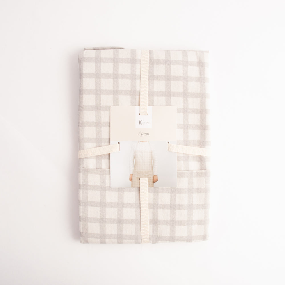 K&Co Home Collection Apron - GREY CHECK